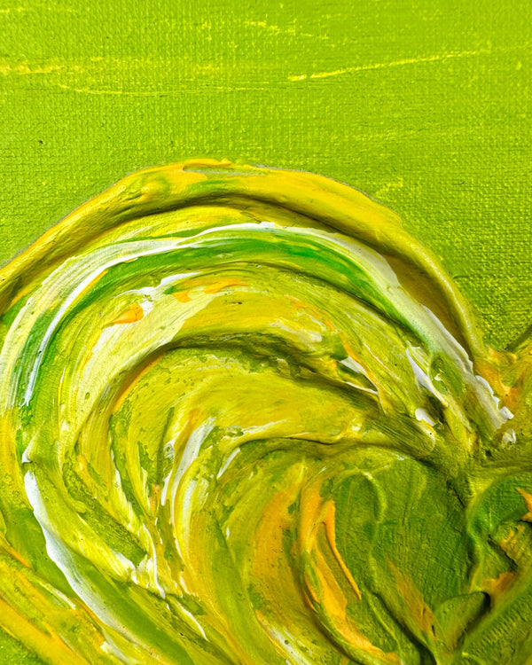 Gemälde Herz Grün Acryl Leinwand
