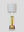 Tischlampe Eichenholz Edelstahl Lampenschirm mit originalem Edelweissstoff rustikal