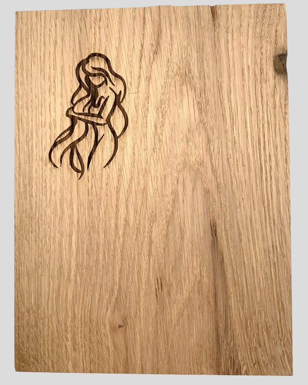 Jungfrau Symbol Sternzeichen Gravur Holz