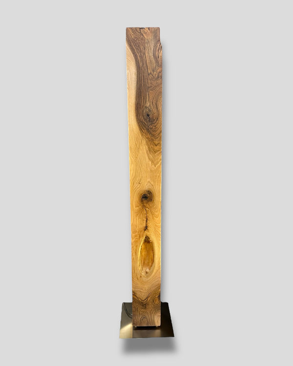 Stehleuchte stehlampe nussbaum led dimmbar