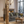 Indirekte LED Beleuchtung einer Designer Stehlampe aus Altholz Eichenbalken