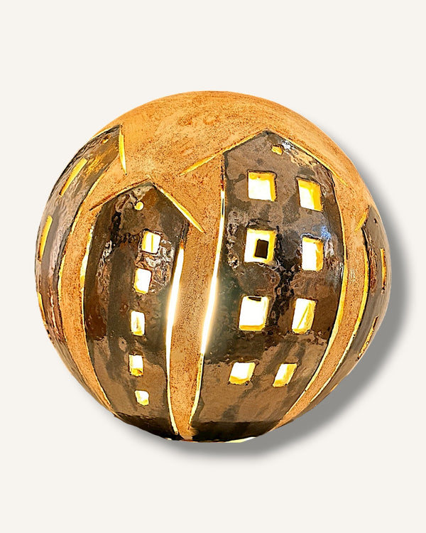 Kugel ton haus lampe