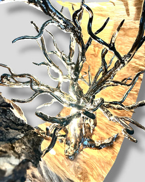 Kunstwerk ton esche Baum skulptur LED handarbeit