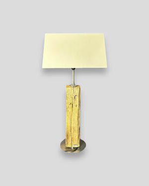 Tischlampe Unikat Eichenbalken