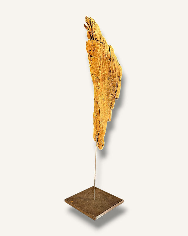 Skulptur figur schwemmholz engelsflügel