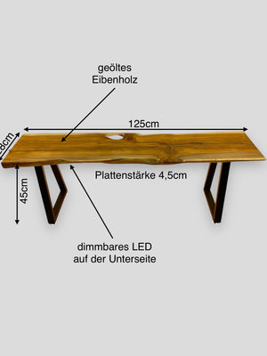 Sitzbank Eibenholz LED dimmbar