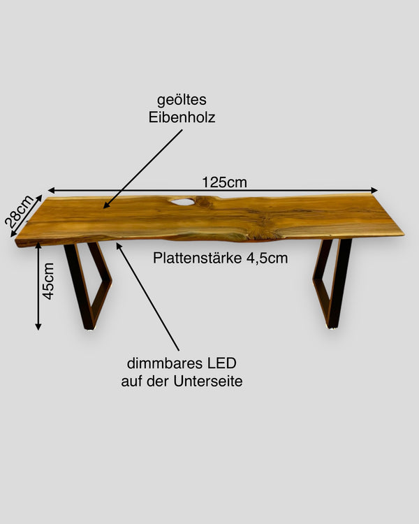 Sitzbank Eibenholz LED dimmbar