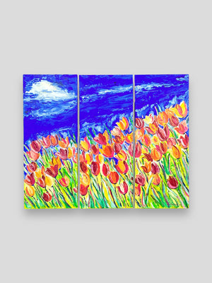 Tulpen Acryl Gemälde Leinwand