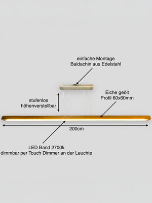 Hängelmpe Pendelleuchte LED dimmbar höhenverstellbar