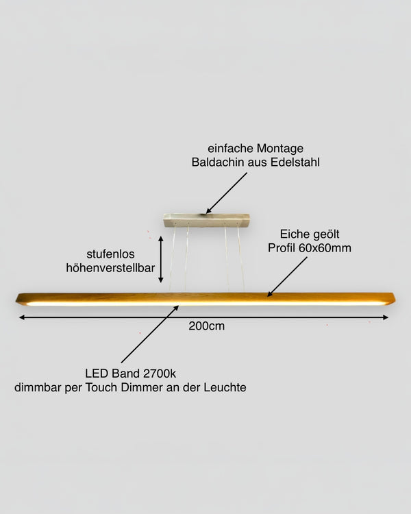 Hängelmpe Pendelleuchte LED dimmbar höhenverstellbar