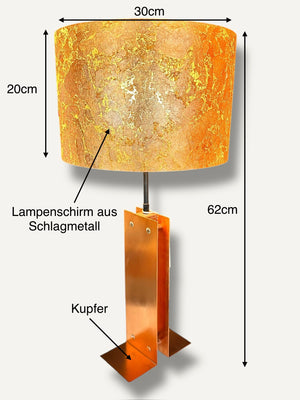 Design-Tischlampe aus Kupfer für stilvolle Wohnräume
