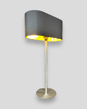 Stehlampe Edelstahl Lampenschirm schwarz mit goldiger Innenseite