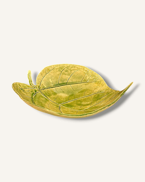 Schale früchteschale blatt ton handarbeit