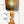 Design-Tischlampe aus zwei Eichenholzklötzen und gebürstetem Edelstahl
