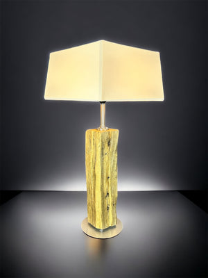 Tischlampe Unikat Eichenbalken