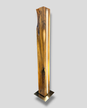 Stehleuchte stehlampe nussbaum led dimmbar