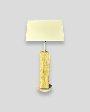 Tischlampe Unikat Eichenbalken