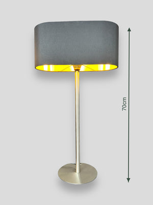 Stehlampe Edelstahl Lampenschirm schwarz mit goldiger Innenseite