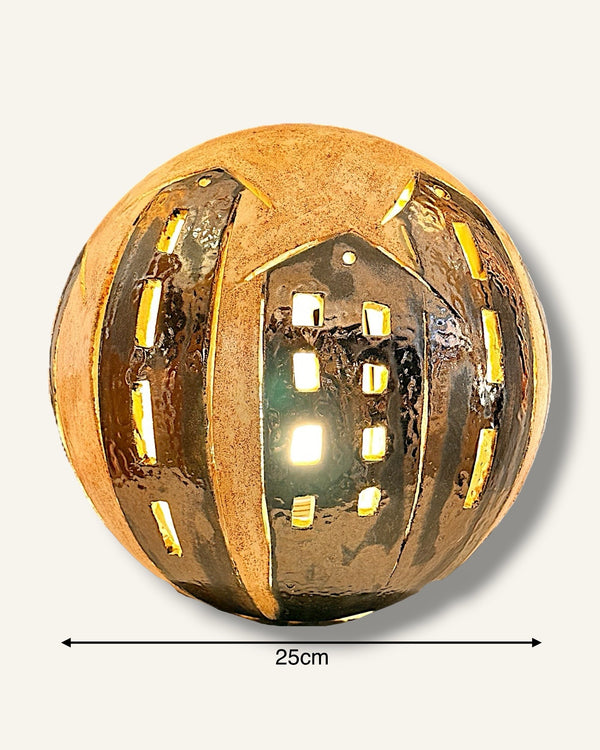 Kugel ton haus lampe