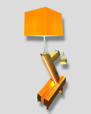 Stehlampe unikat Sumpfeiche LED dimmbar Lampenschirm ambiente Glühbirne
