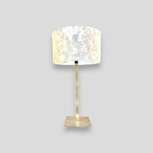 Stehlampe tischlampe edelstahl lampenschirm