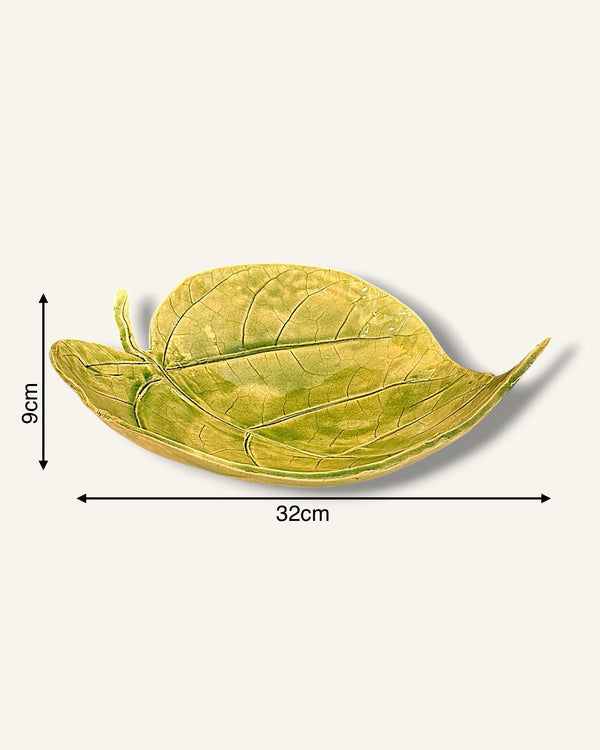 Schale früchteschale blatt ton handarbeit