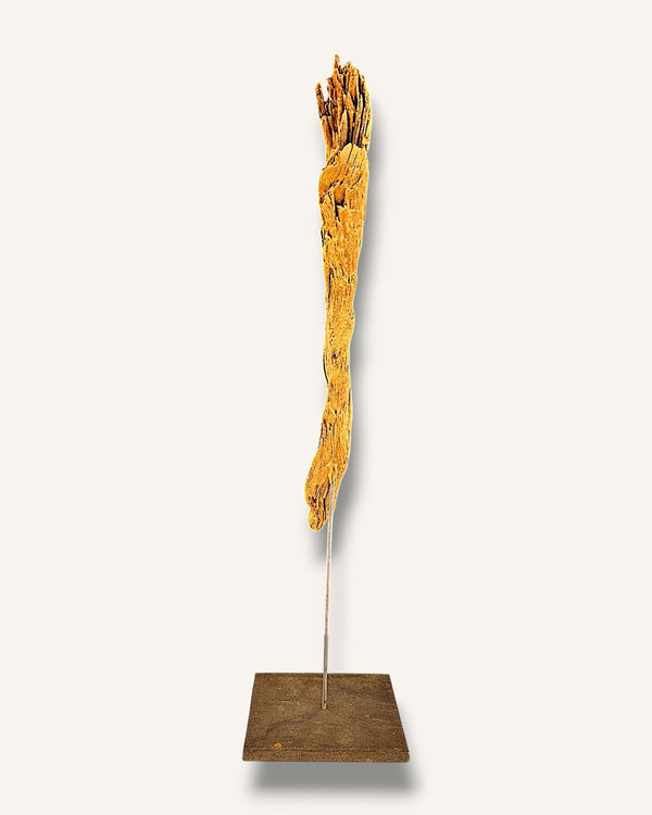 Skulptur figur schwemmholz engelsflügel