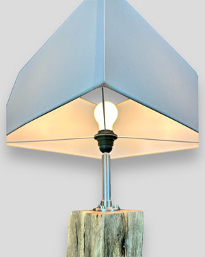 Tischlampe Unikat Eichenbalken