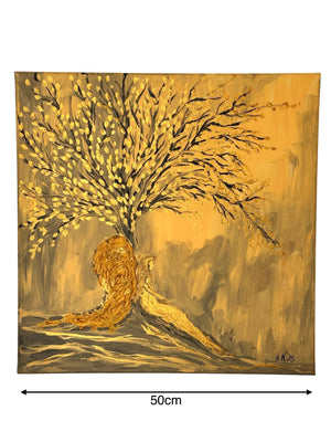 Engel gemälde acryl baum