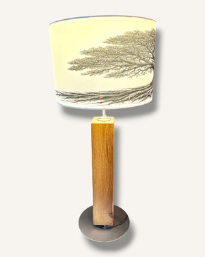 Tischlampe aus Altholz Eiche mit echtem Baumdesign | Handgefertigtes Unikat