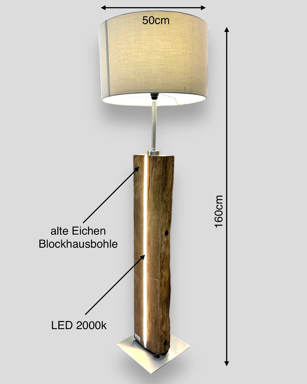 Stehlampe LED Eichenholz Lampenschirm