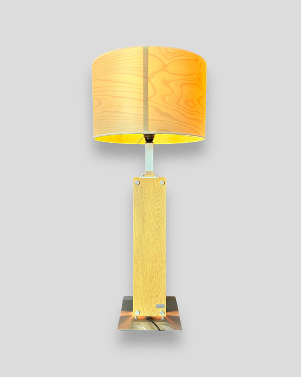 Stehlampe Eichenholz LED Lampenschirm