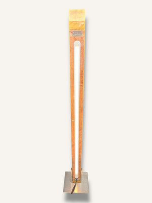 Tischleuchte Fassdaube aus altem Eichenfass, LED