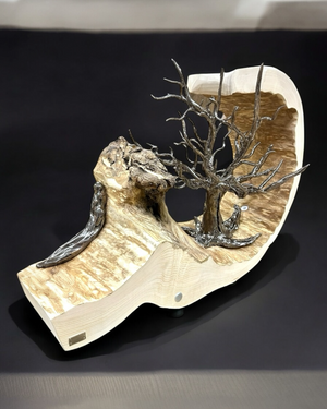 Kunstwerk ton esche Baum skulptur LED handarbeit