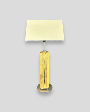 Tischlampe Unikat Eichenbalken