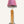 Rustikale Tischlampe aus Holz mit elegantem bordeauxfarbenem Schirm