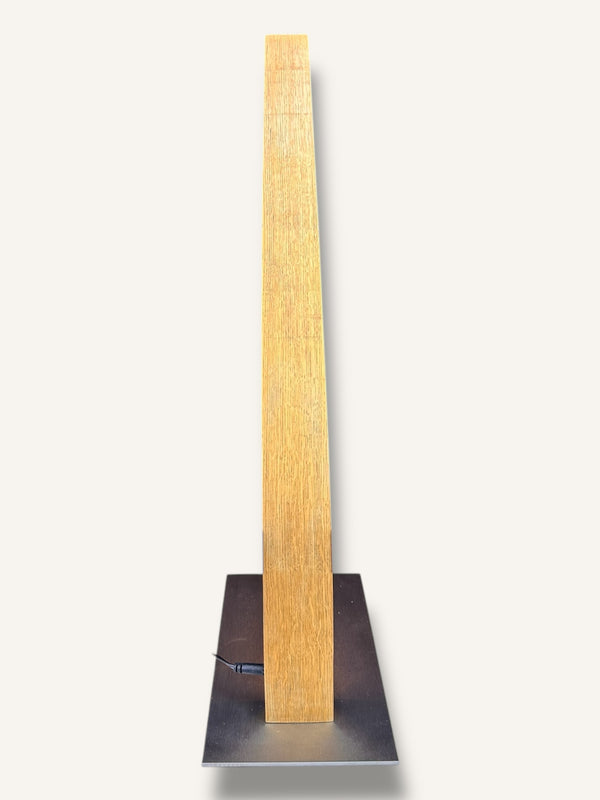 Tischleuchte Fassdaube aus altem Eichenfass, LED