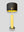 Tischlampe Eichenholz Edelstahl Lampenschirm schwarz mit goldiger Innenseite