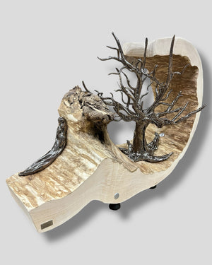 Kunstwerk ton esche Baum skulptur LED handarbeit