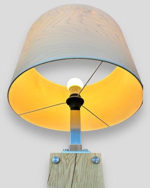 Stehlampe Eichenholz LED Lampenschirm