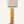 Rustikale Tischlampe aus Holz mit elegantem grauem Stoffschirm