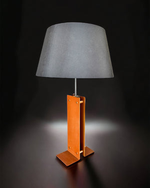 Tischlampe Rostoptik Lampenschirm schwarz