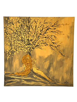 Engel gemälde acryl baum