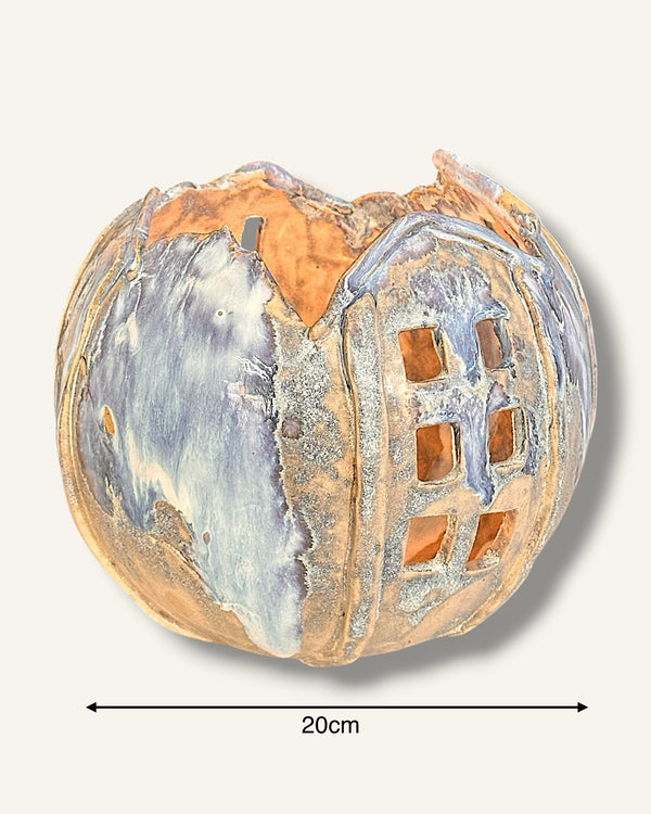 Kugel ton teelicht haus