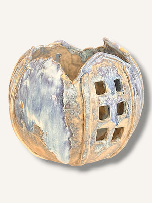 Kugel ton teelicht haus