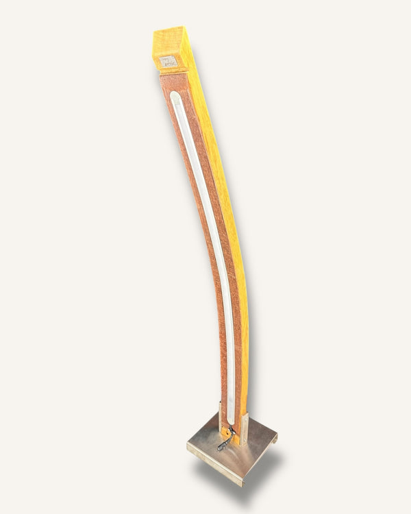 Tischleuchte Fassdaube aus altem Eichenfass, LED