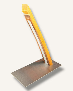 Tischleuchte Fassdaube aus altem Eichenfass, LED