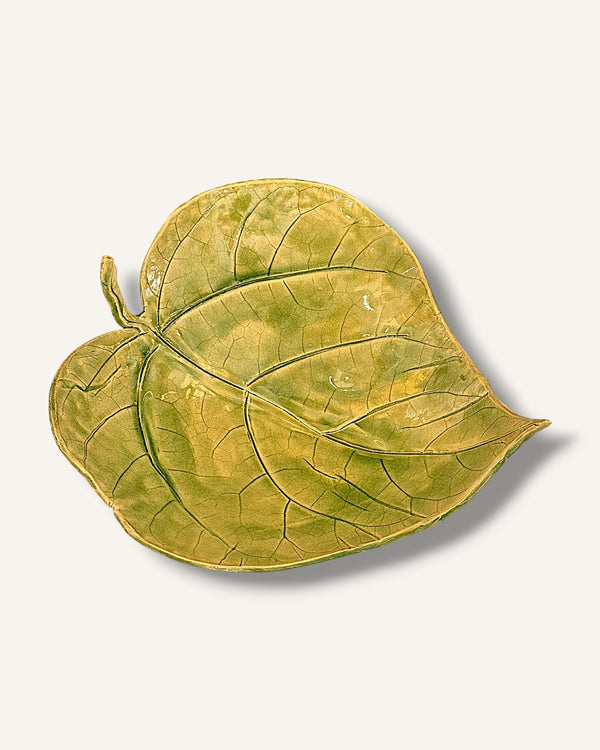 Schale früchteschale blatt ton handarbeit