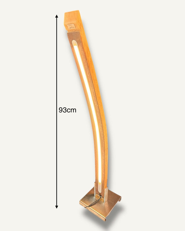 Tischleuchte Fassdaube aus altem Eichenfass, LED