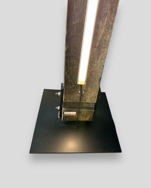stehlampe led fassdaube eichenholz
